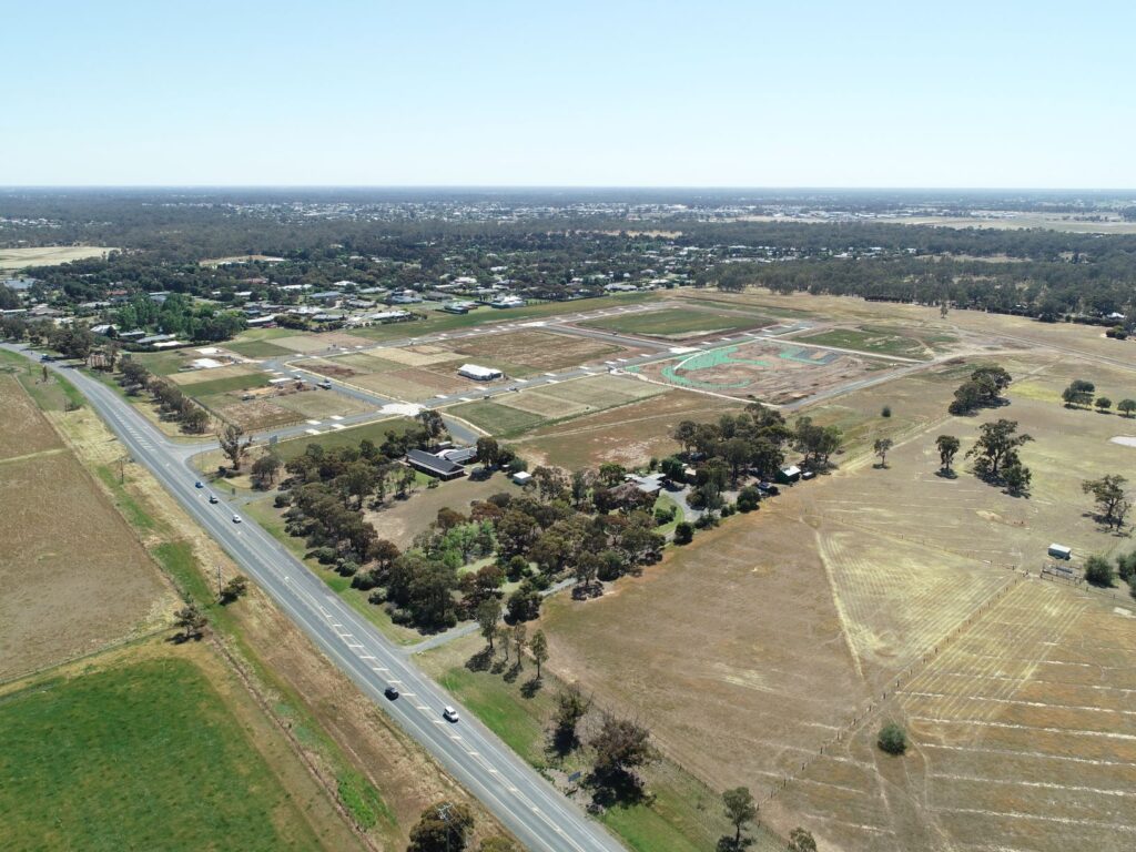 Aerial photography of Echuca Fields estate