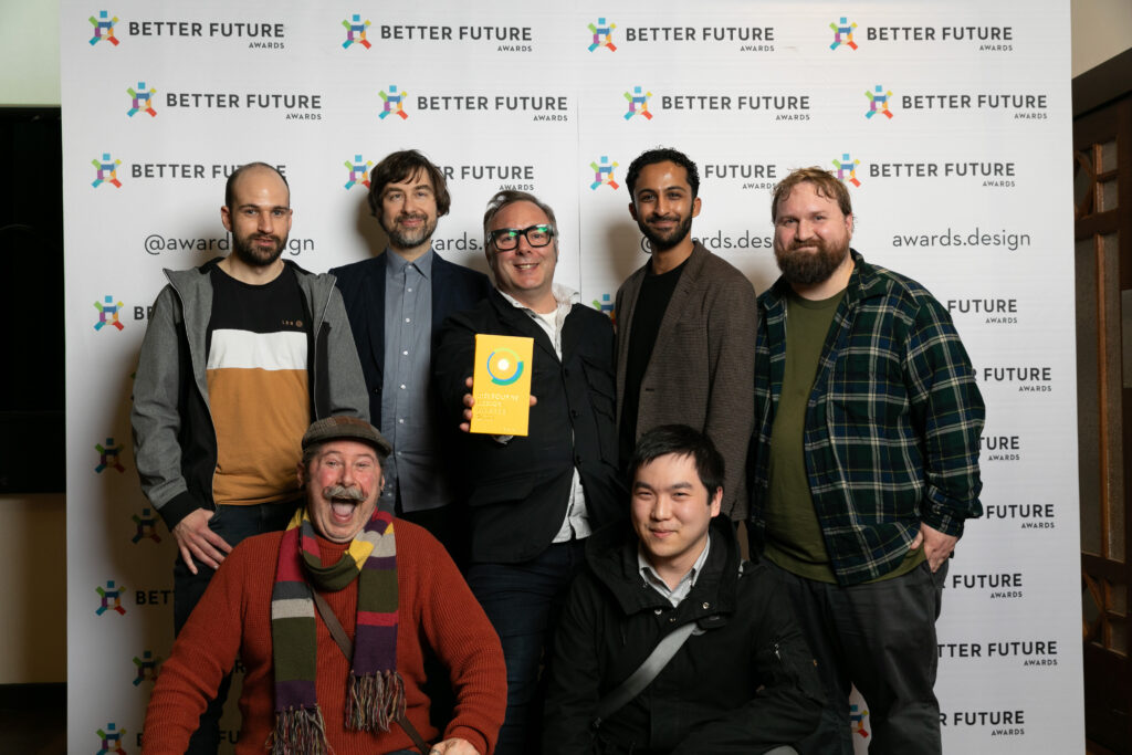 Spiire Visual Media team celebrates winning gold in the Digital - Education category of the 2023 Better Futures Melbourne Design Awards.