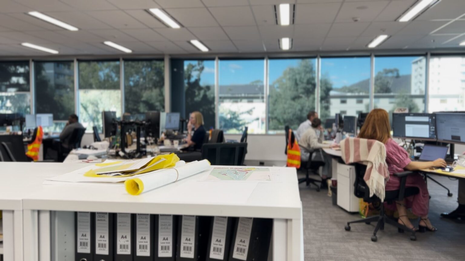 Spiire Canberra Office people working at desks