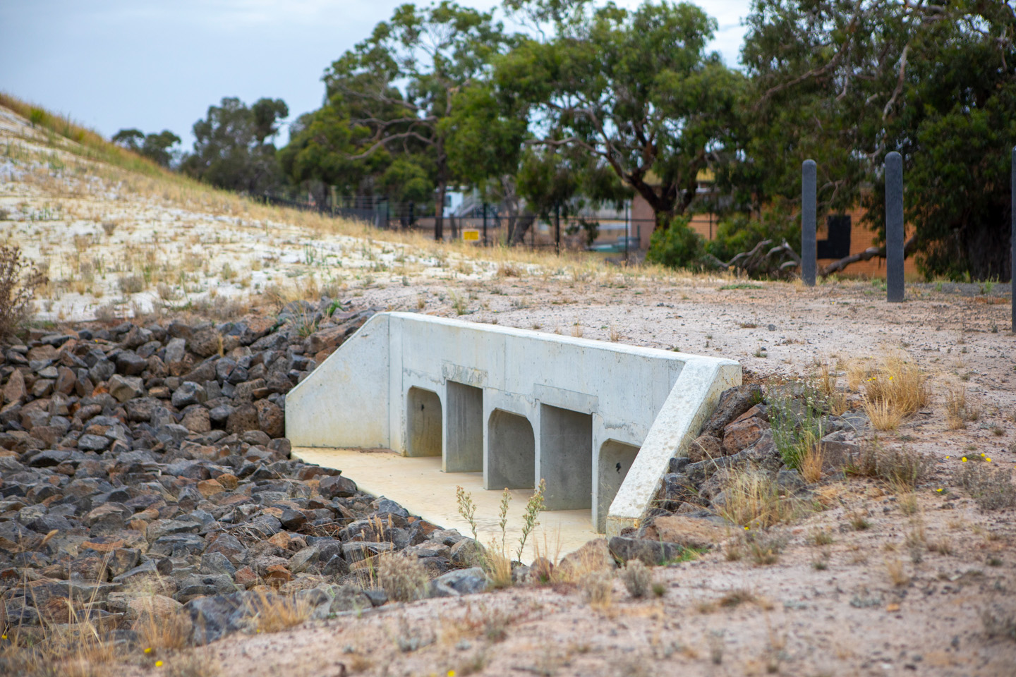 Outfall designed by Spiire water engineers at the former Bellarine Basin site.