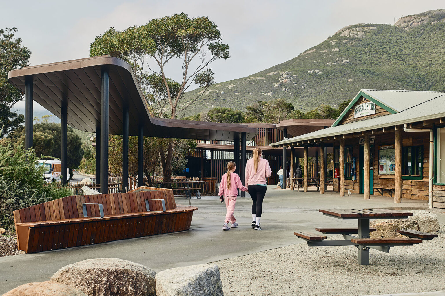 Exterior of Tidal River Visitors center at Wilsons Promontory