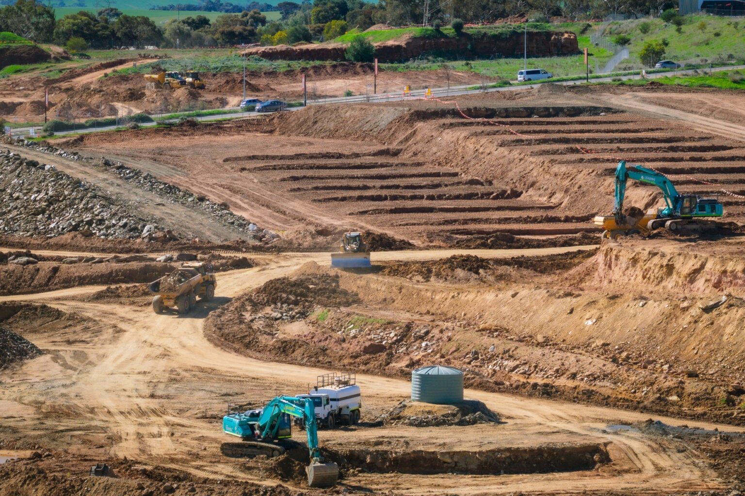 Earthworks at Spiire Adelaide civil engineering project Springwood