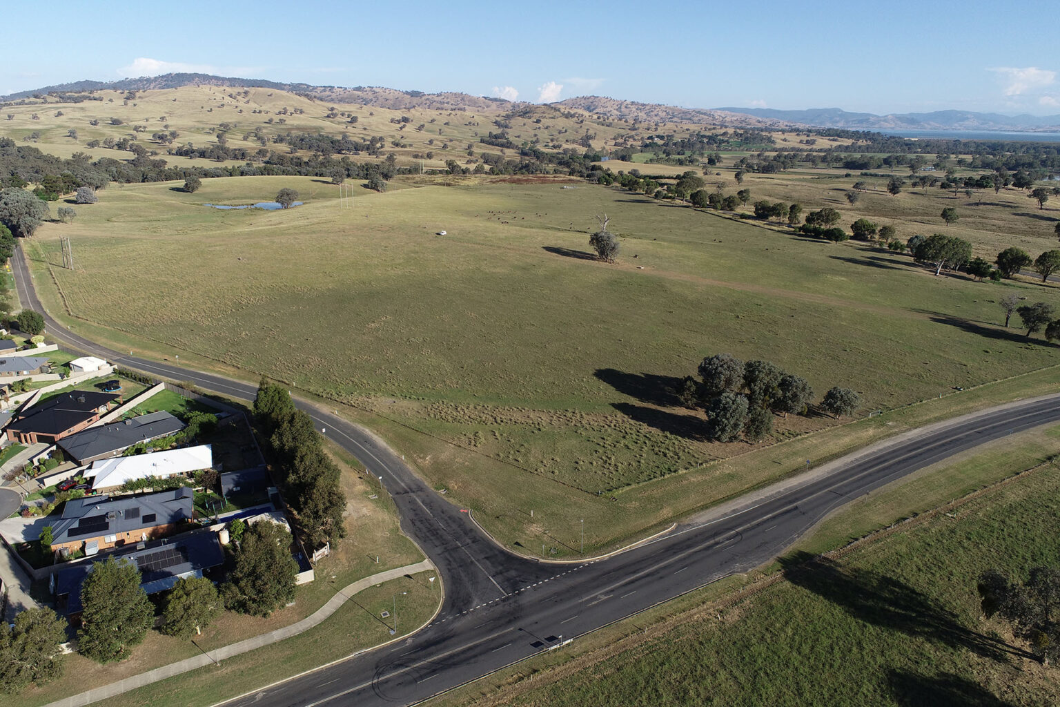 Aerial photography of Hilltops site in Thurgoona captured by Spiire Survey team.