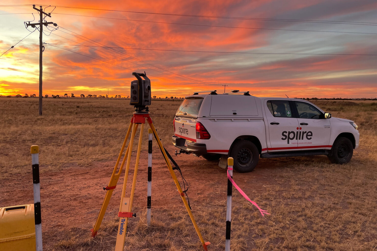Spiire vehicle and survey equipment.