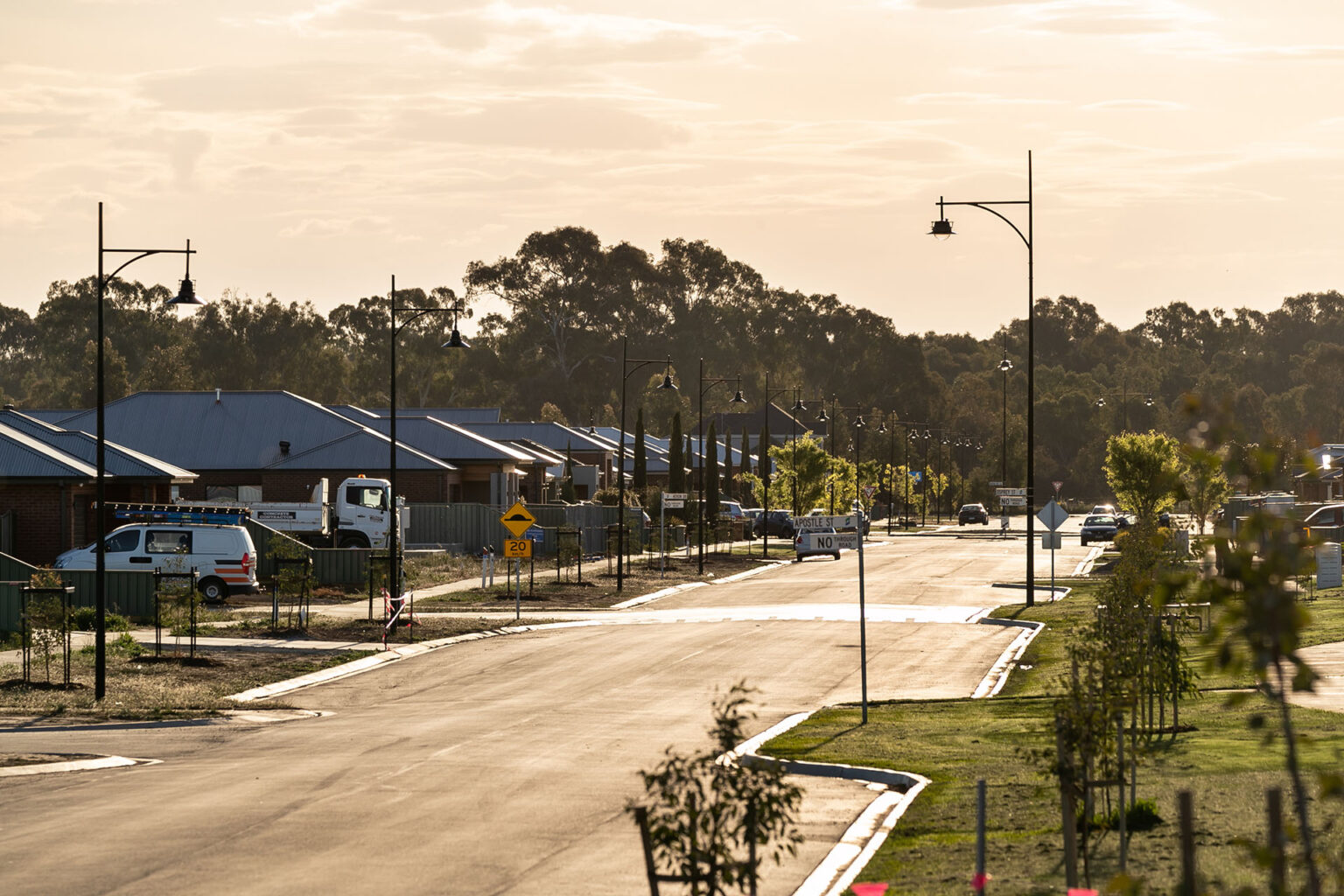 Streetscape at Seven Creeks estate in Kialla, south of Shepparton.