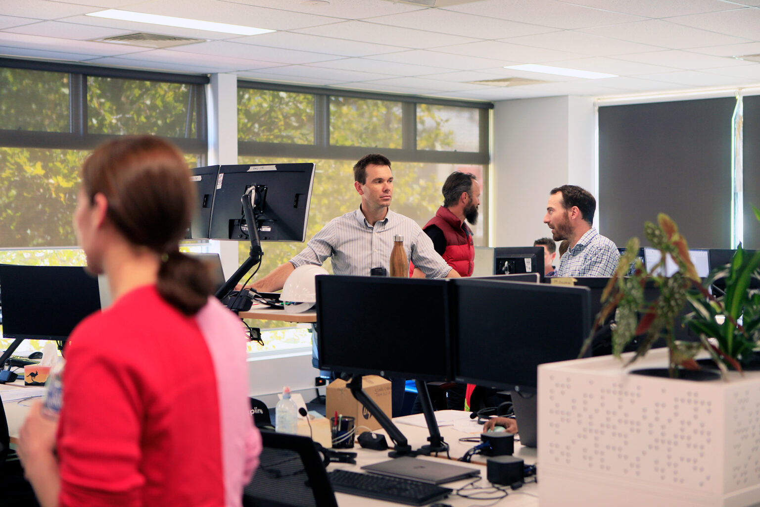 Civil engineers working together at Spiire's Bendigo office.