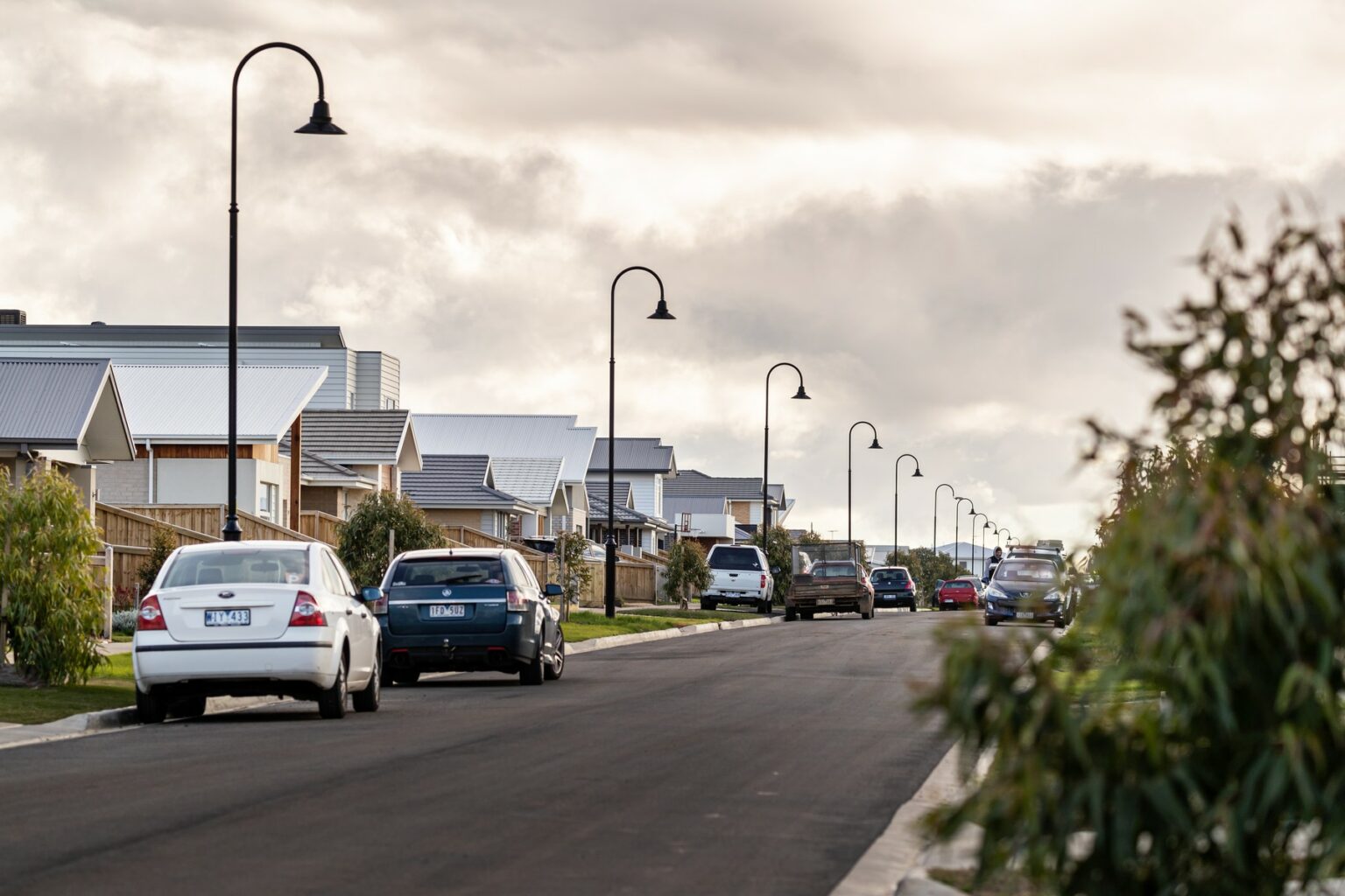 Streetscape at Kingstron downs estate in ocean grove