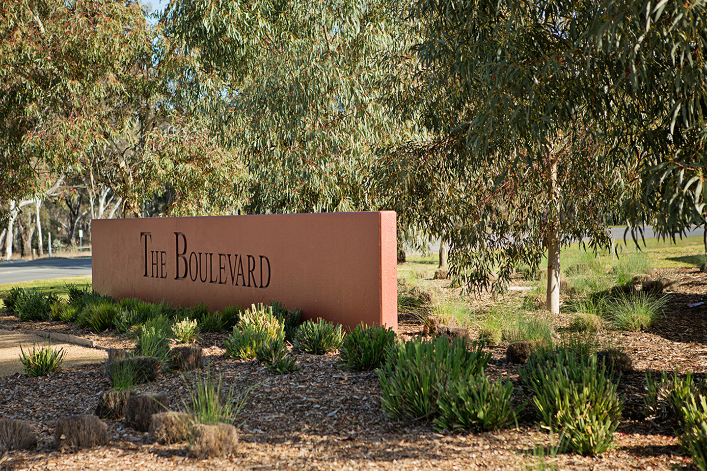 Entry feature at The Boulevard Estate in Shepparton