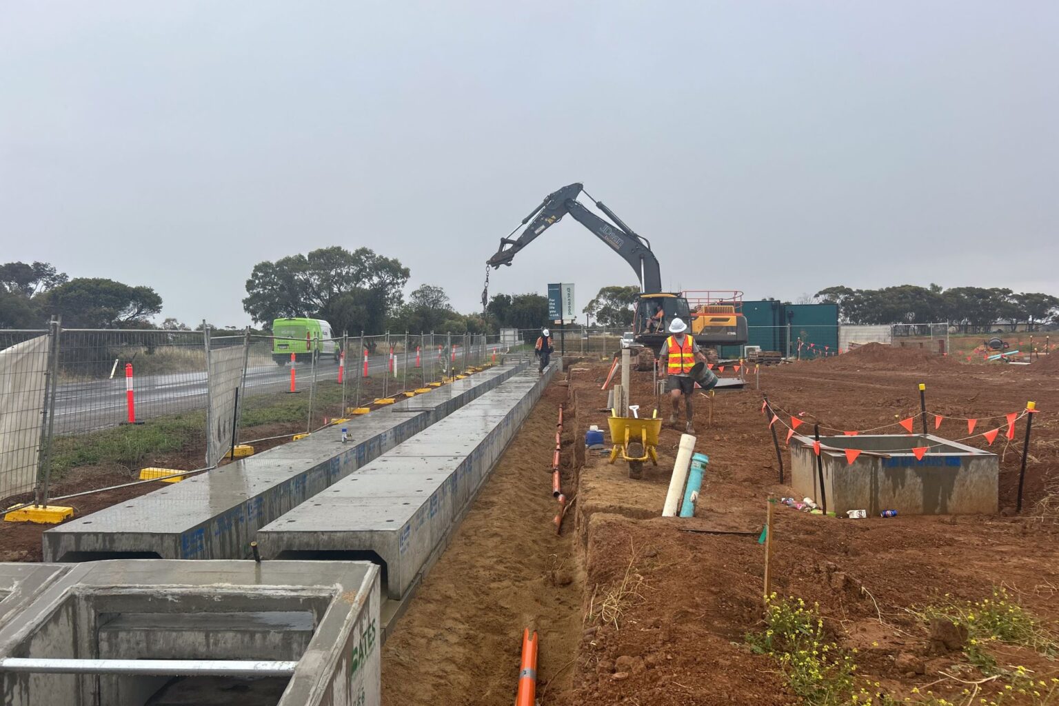 Groundworks at Spiire adelaide civil engineering project Gracewood