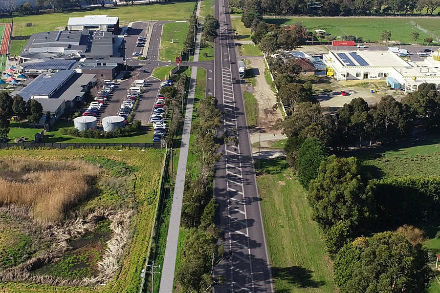 Aerial photograph of Perry Road Keysborough