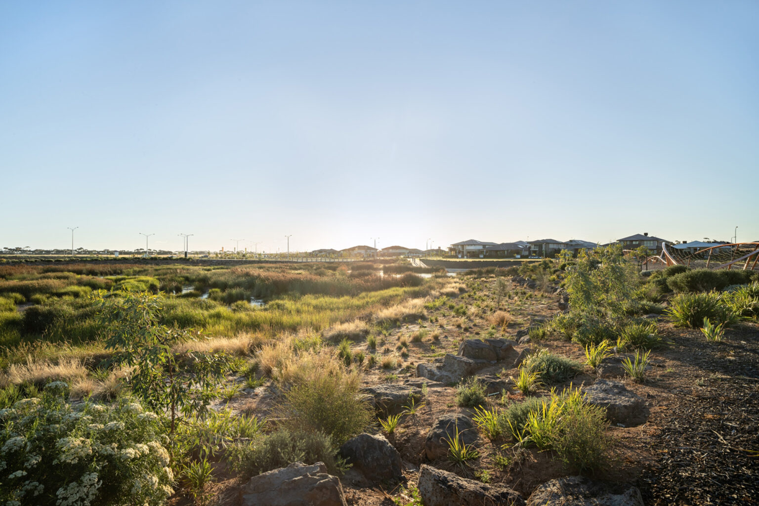 Open space and wetland at Upper Point Cook estate.