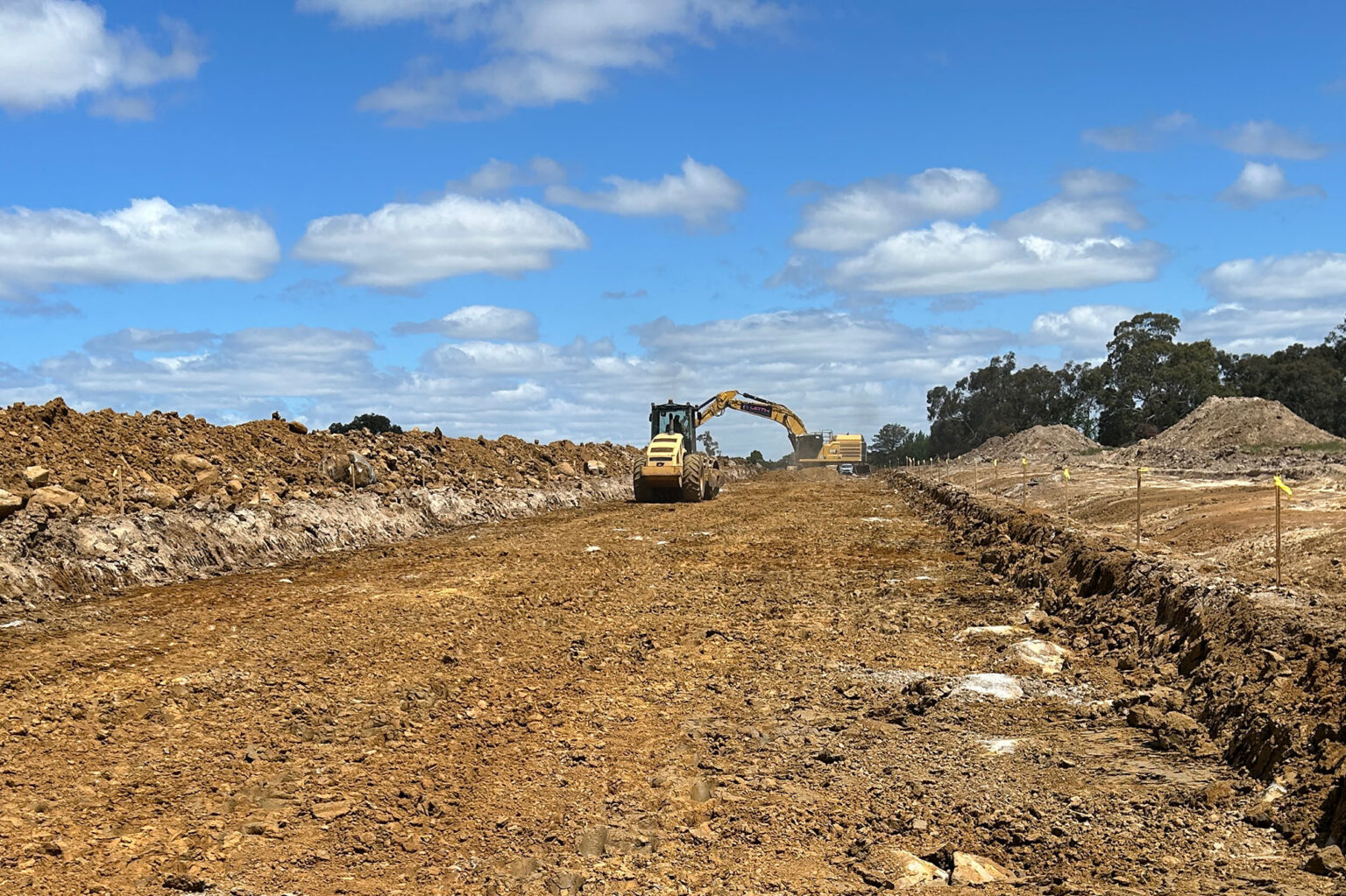 Construction of the Liberator Drive Extension in the Ballarat West Employment Zone.