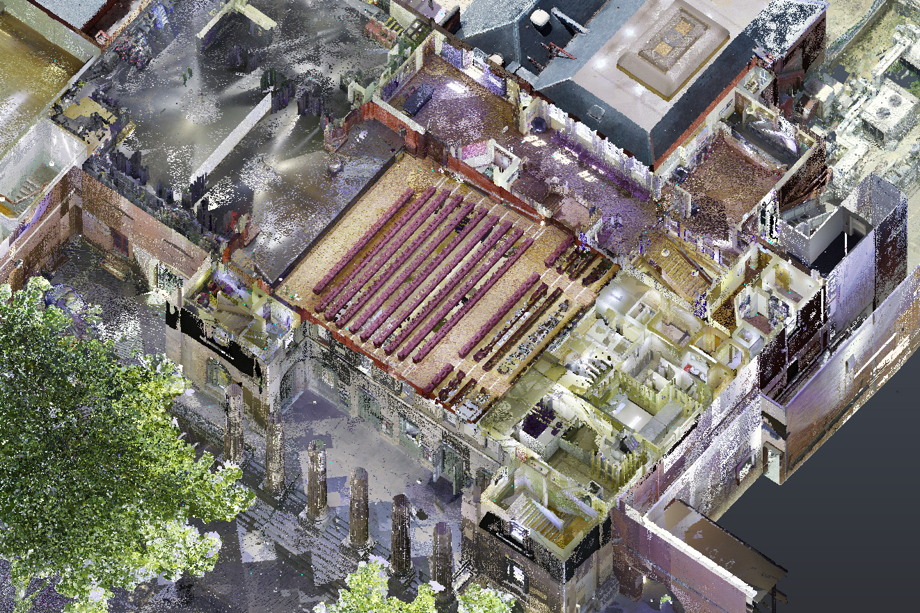 Still image from a point cloud created by Spiire surveyors at The Capital Theatre in Bendigo.