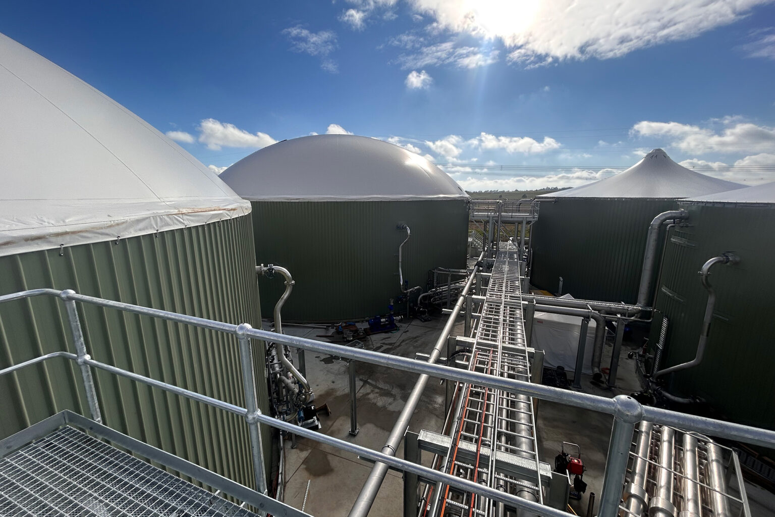 Tanks at Lilydale Food Waste to Energy Project