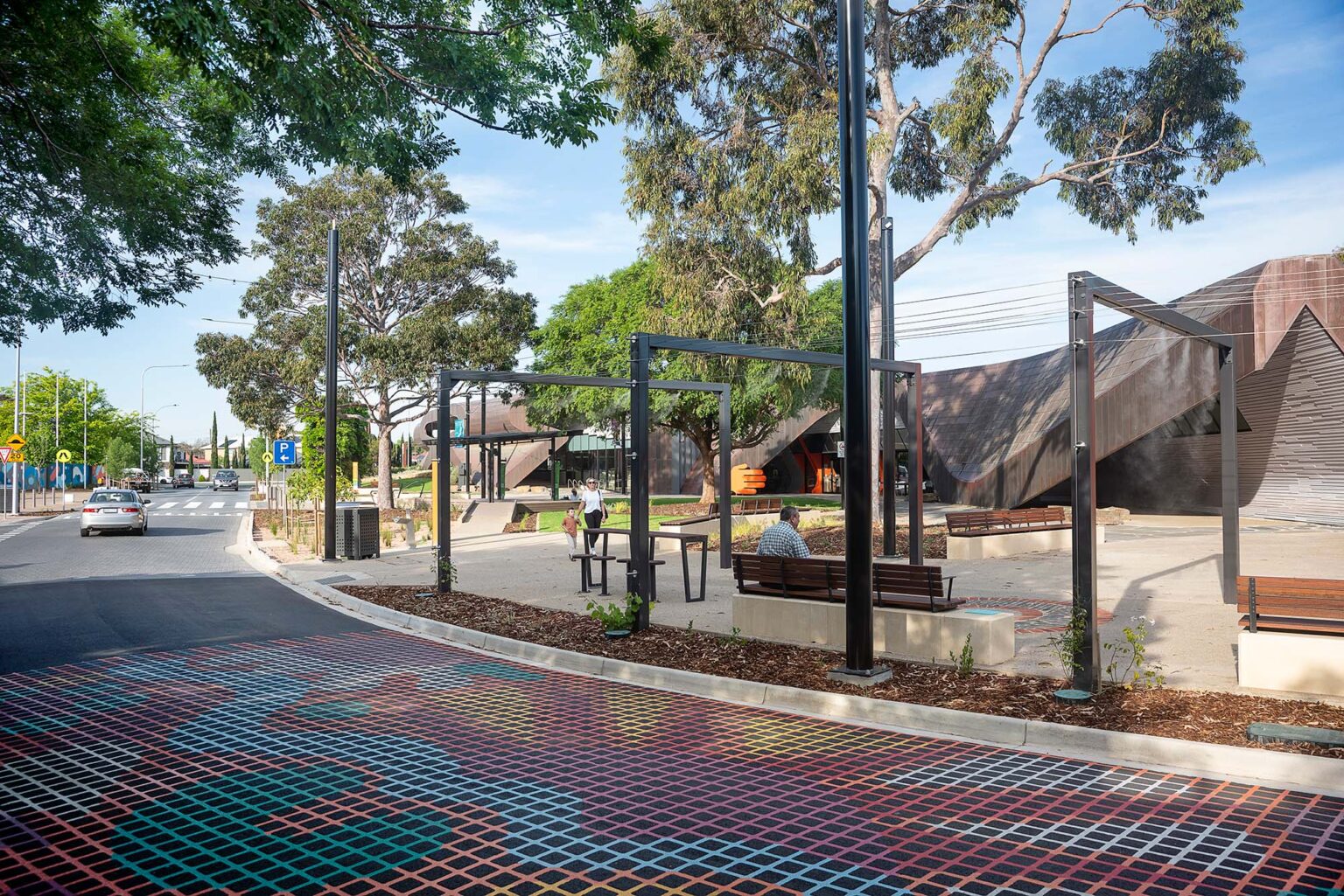 Mister features designed by Spiire Landscape Architects at Marion Cultural Plaza