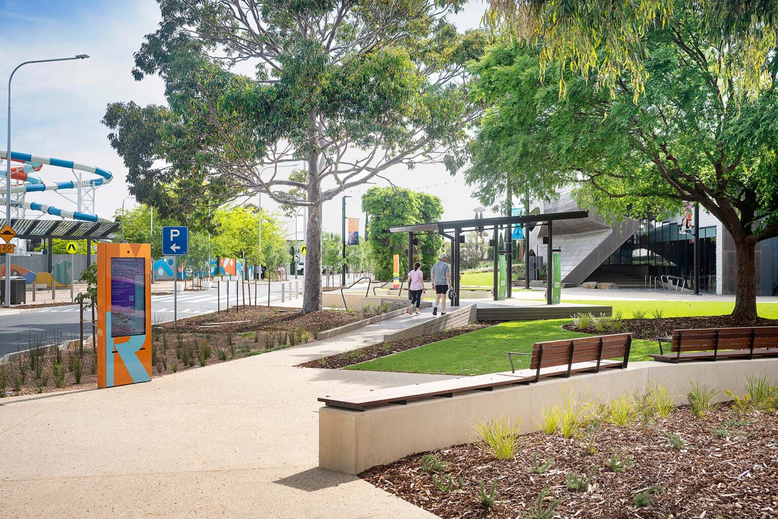 Park space designed by Spiire Landscape Architects at Marion Cultural Plaza