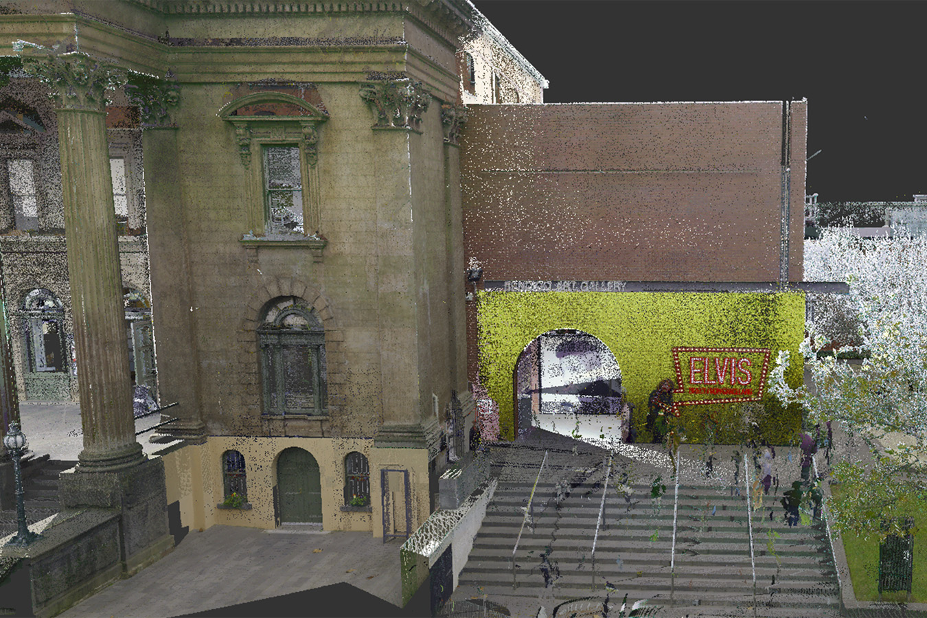 Still image from a point cloud of the Bendigo Art Gallery, created by Spiire Survey team.