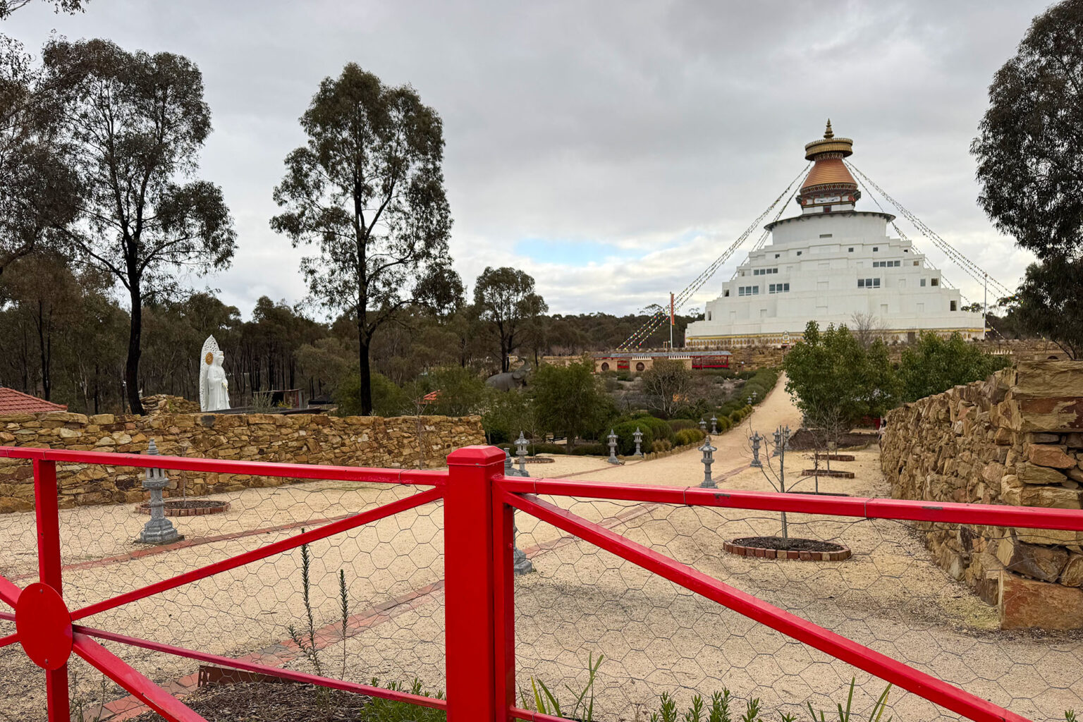 Exterior of The Great Stupa of Universal Compassion.