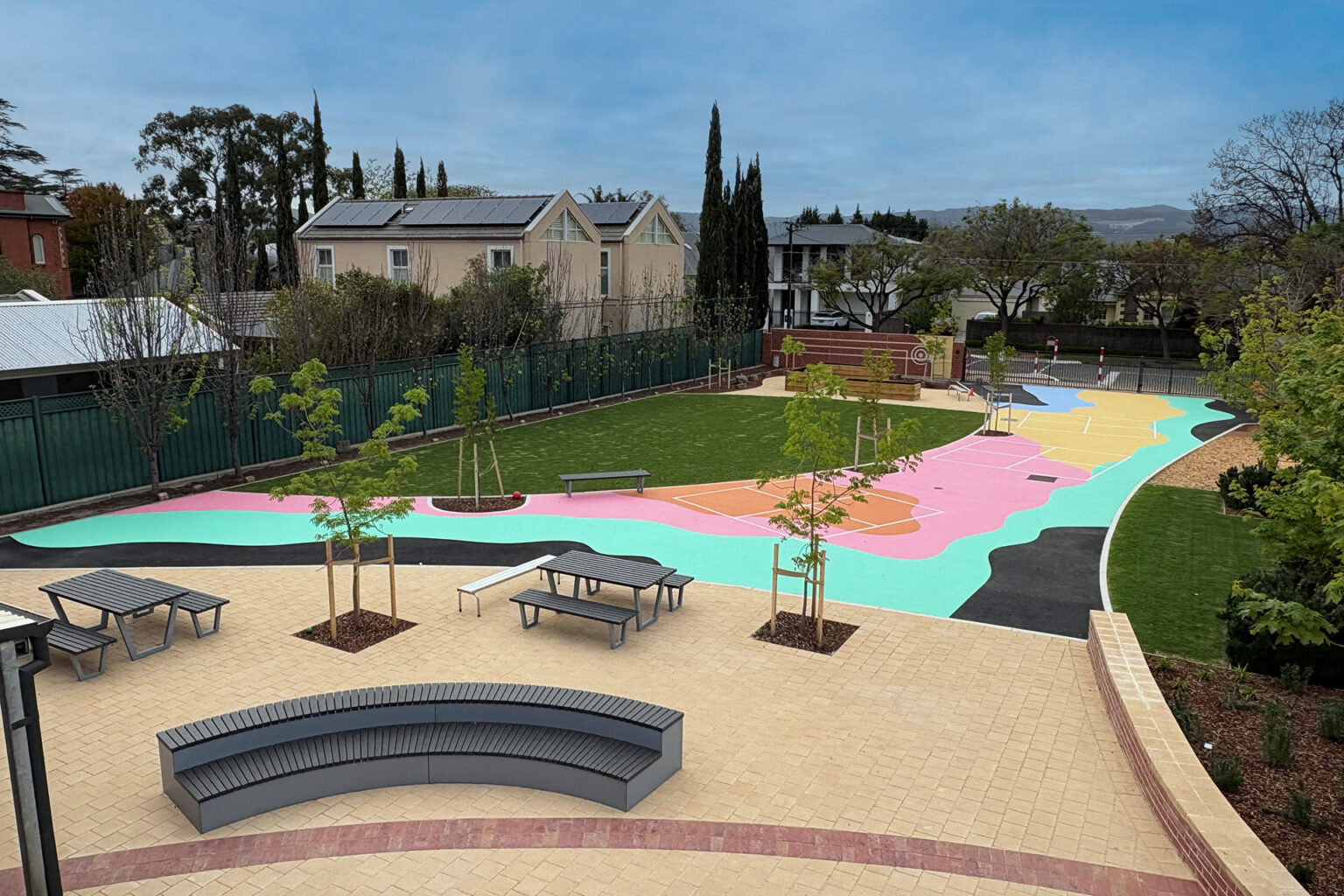 Courtyard AT -St-Monica's Parish School designed by Spiire Adelaide Landscape Architects