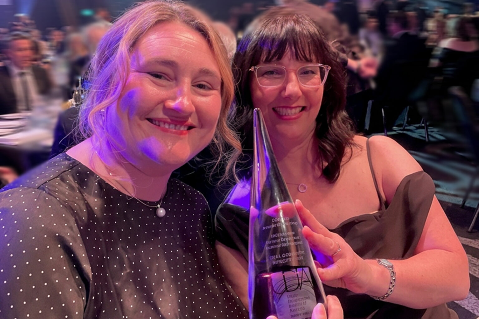 Adelaide Spiire Landscape Architects Kathy Bawden and Stephanie Rogers with UDIA award