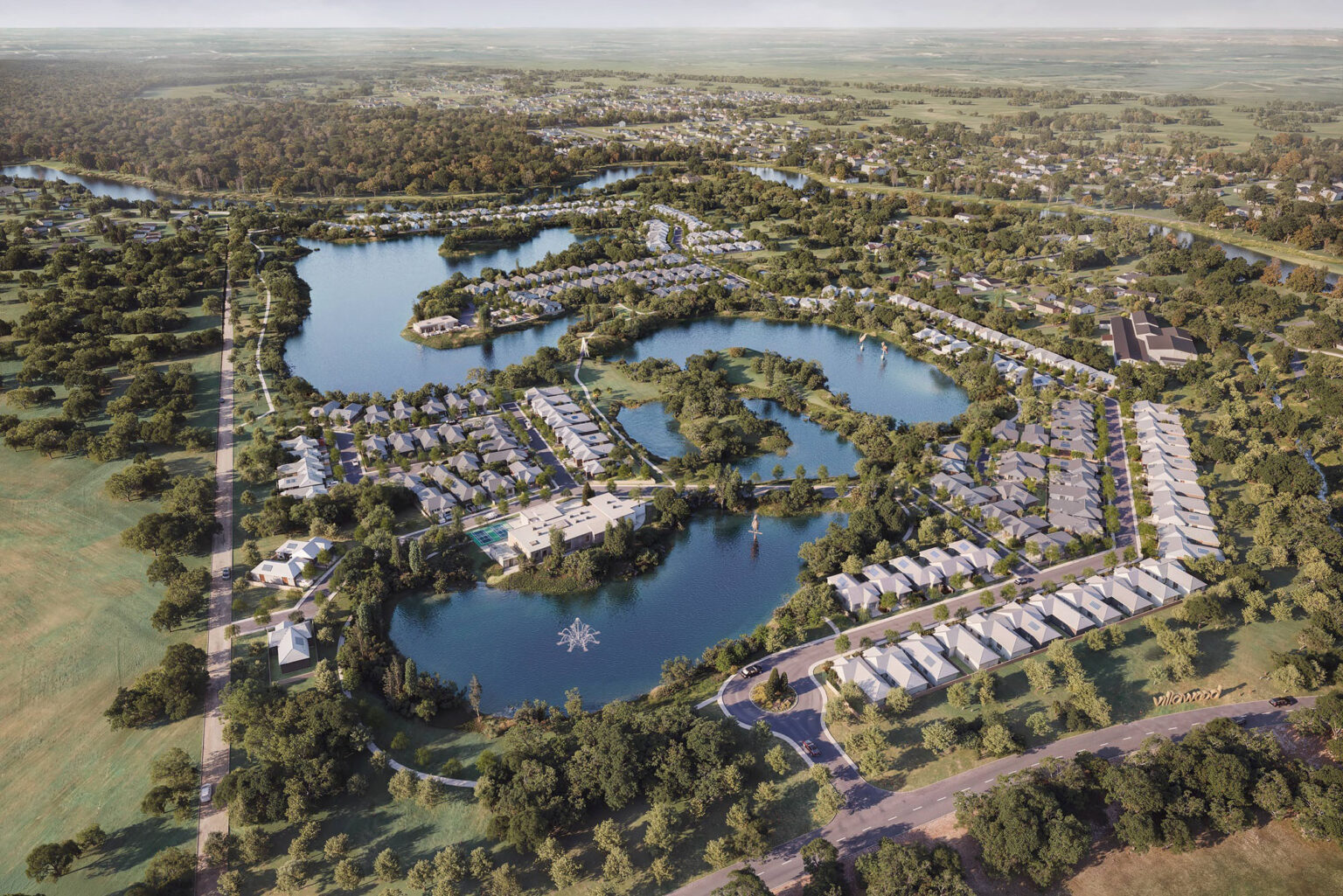 Render of Spiire civil engineering and survey project barham lakes
