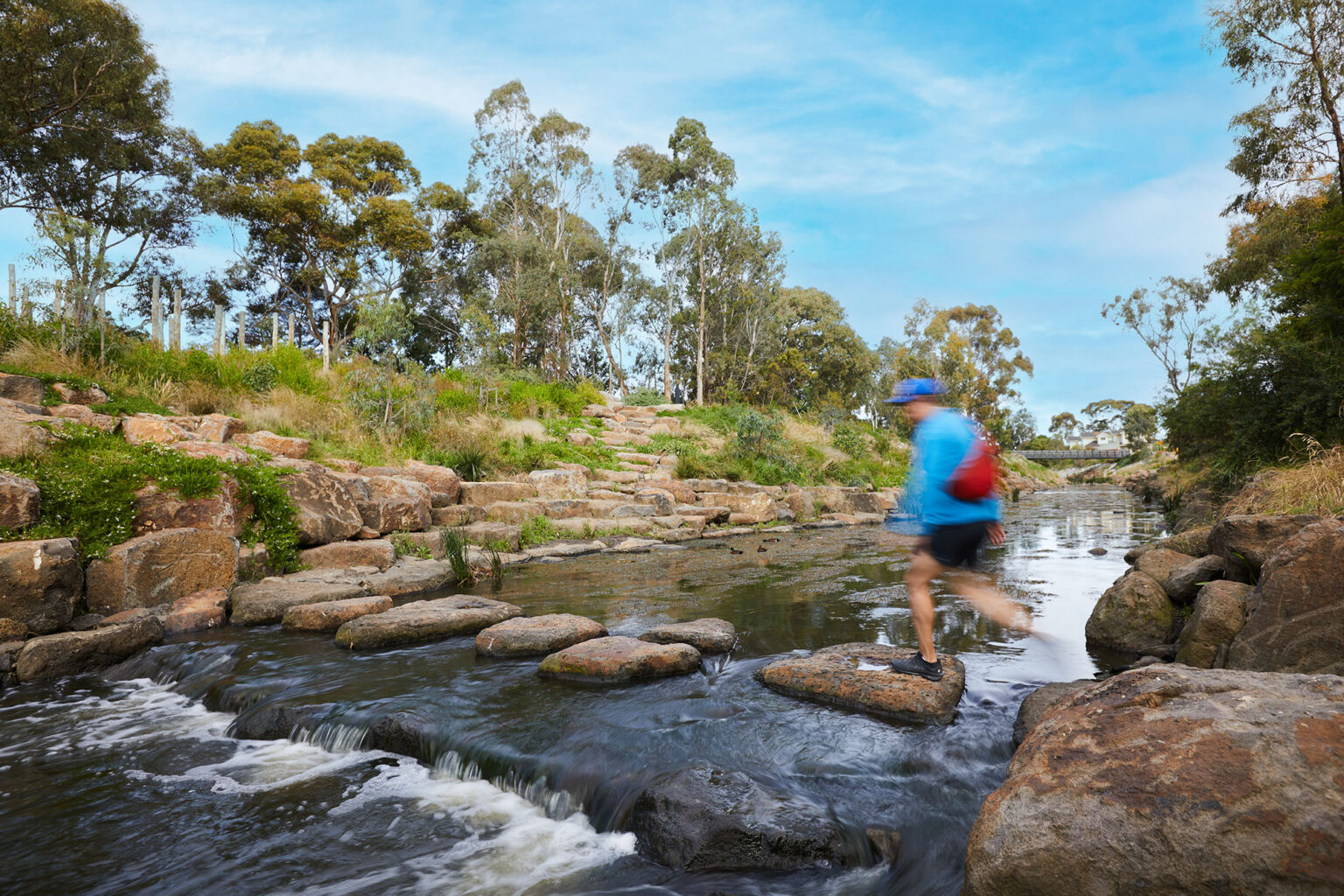 Path crossing Moonee ponds creek