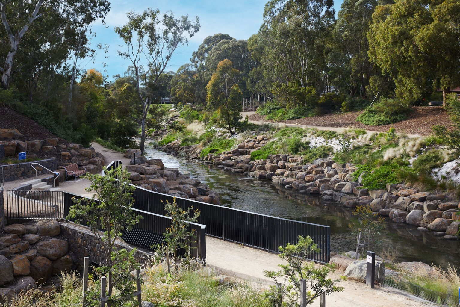 Landscape architecture designed by Spiire at moonee ponds creek