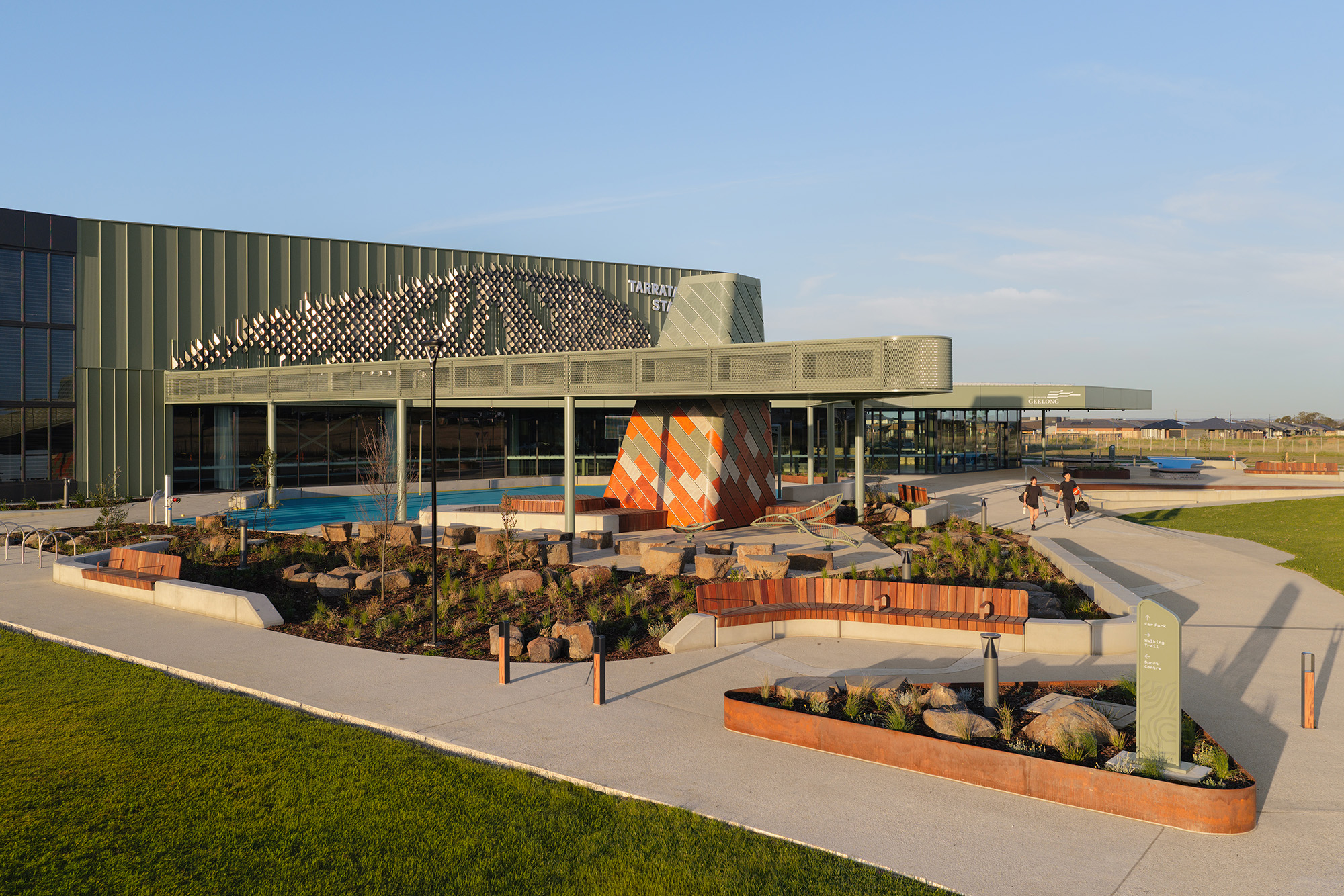 Exterior of Spiire Geelong project Tarratarra Stadium